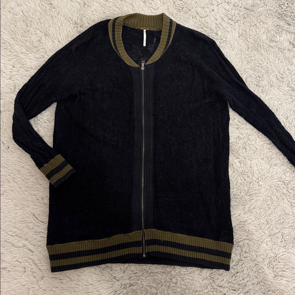 Free People Team Lace Varsity Jacket